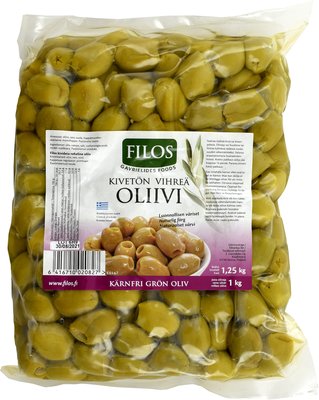 Filos Green Olive Pitted 1250g